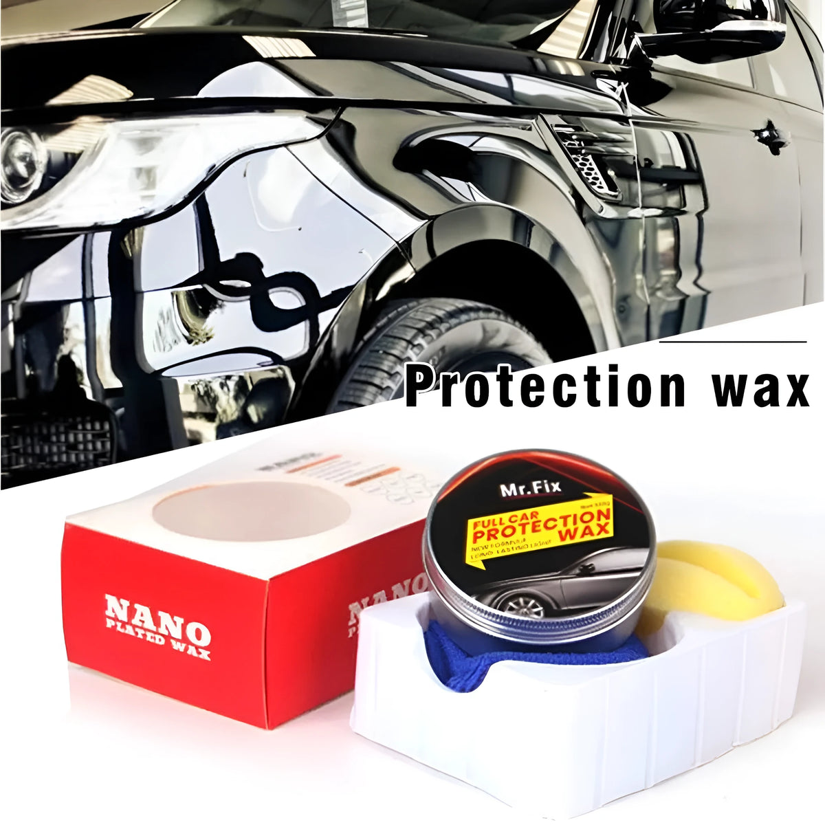 White solid car crystal wax 2cm x 2cm x 3cm silicone oil for glazing and plating