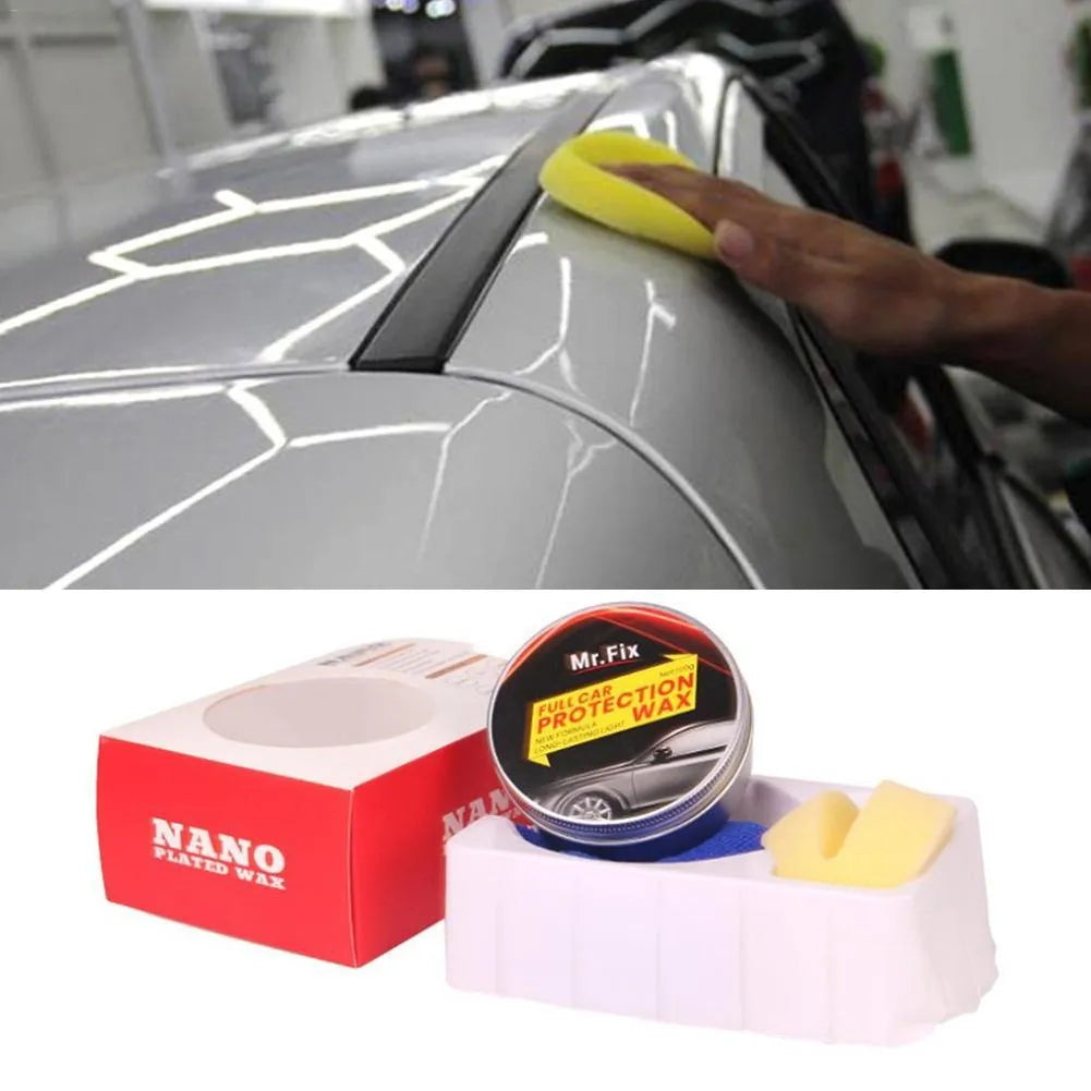 White solid car crystal wax 2cm x 2cm x 3cm silicone oil for glazing and plating
