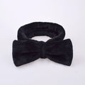 Coral velvet butterfly end cloth hair band for women in pink with letter design