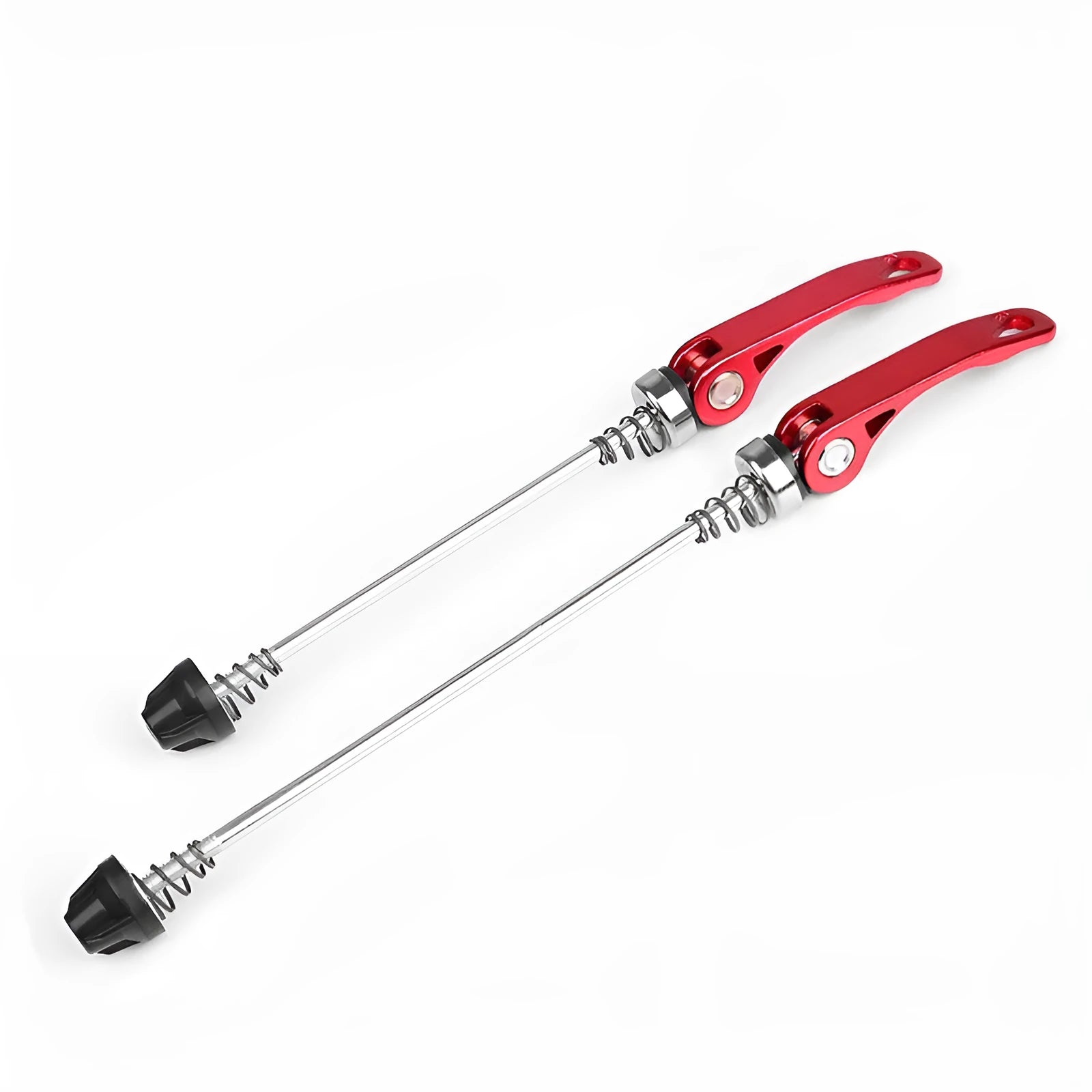 Bicycle quick release axle hub lever body with galvanized rod and aluminum handle in various colors