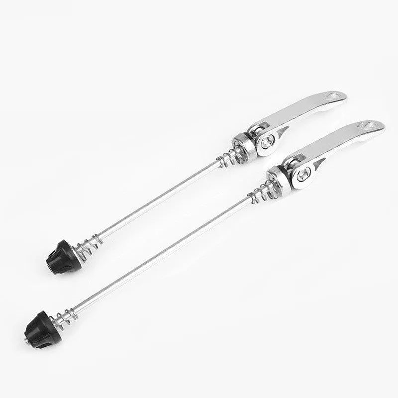Bicycle quick release axle hub lever body with galvanized rod and aluminum handle in various colors