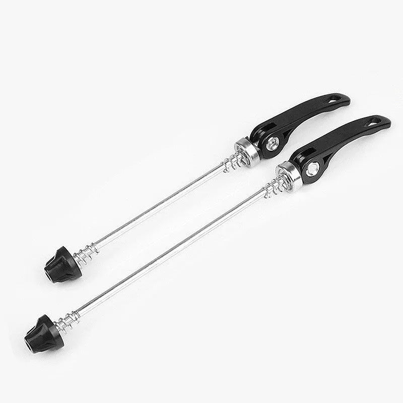 Bicycle quick release axle hub lever body with galvanized rod and aluminum handle in various colors