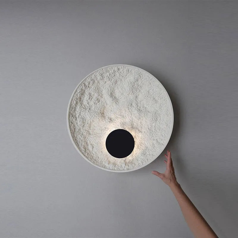 White iron modern wall lamp in two size options: 300mm and 500mm.
