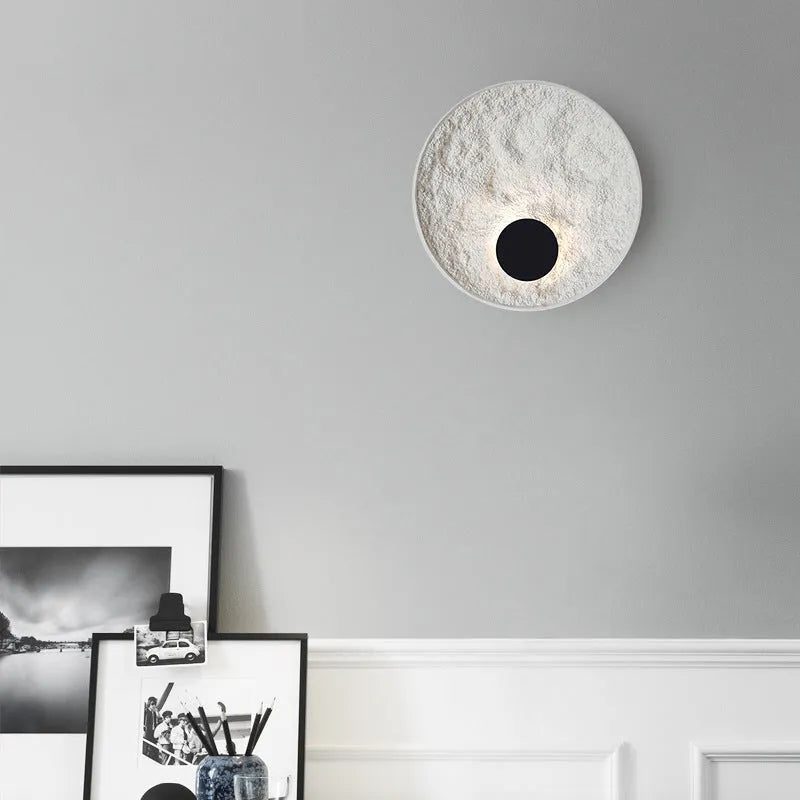 White iron modern wall lamp in two size options: 300mm and 500mm.