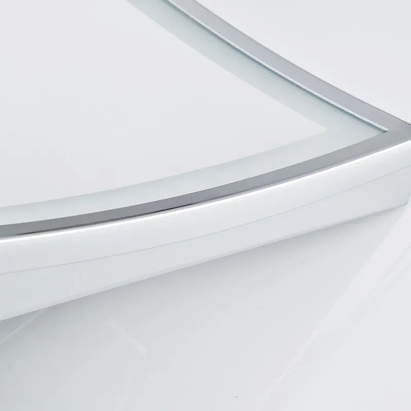 Stainless steel folding bathroom mirror with 8.5 inch silver lens and adjustable frame