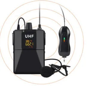Little Bee X3 black wireless lavalier clip-on microphone for smartphones and cameras.