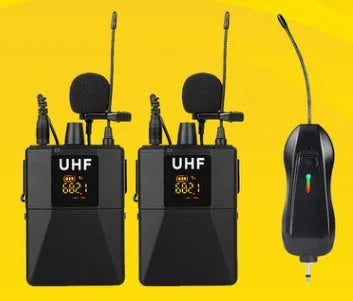 Little Bee X3 black wireless lavalier clip-on microphone for smartphones and cameras.