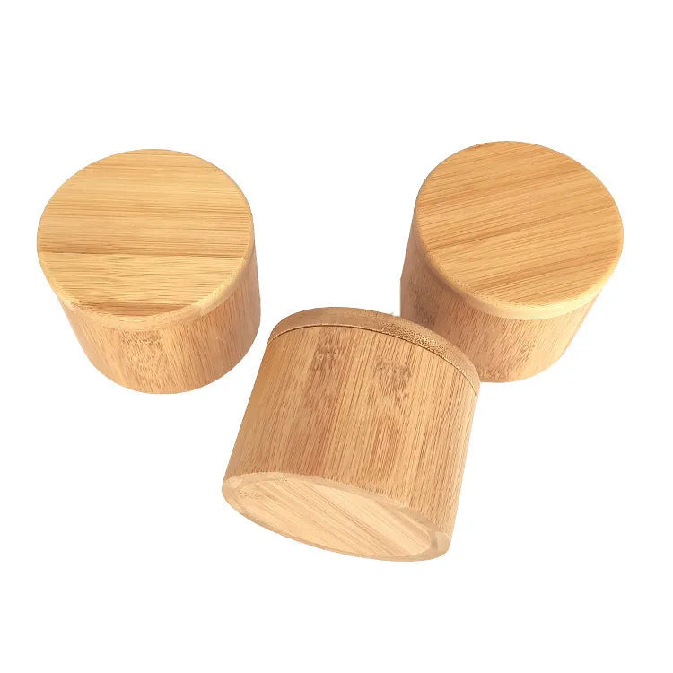 Bamboo seasoning box with bamboo spoon for kitchen spice storage