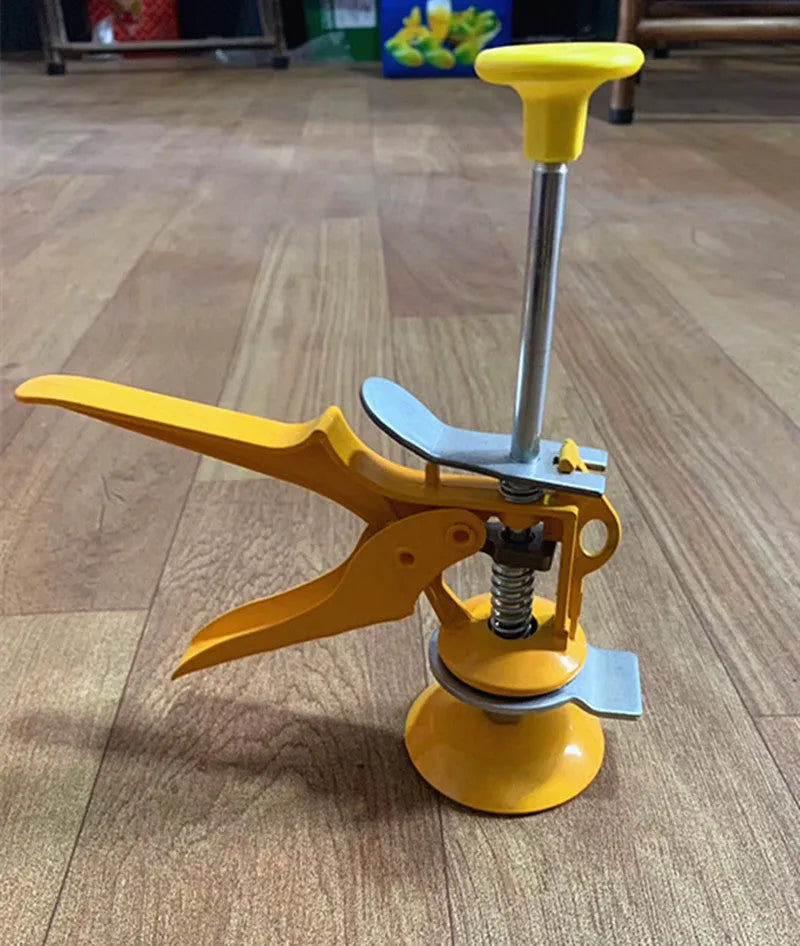Adjustable height tile raising locator for concrete floor levelling with metal alloy construction