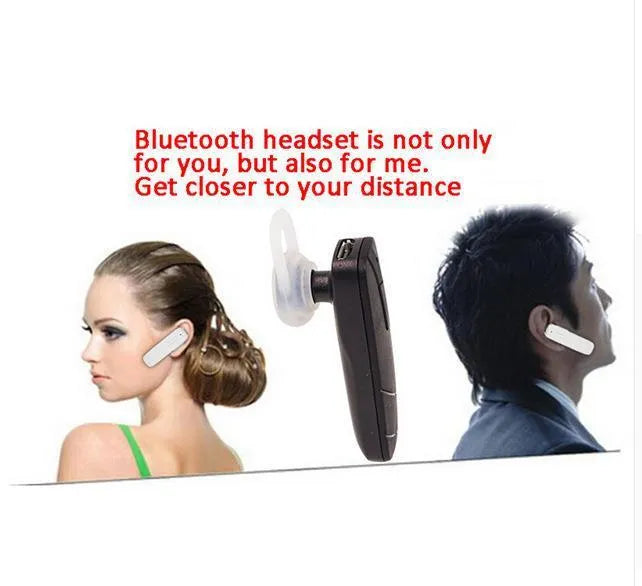Black and white Mini V4.1 wireless Bluetooth earphones showing earpiece design.