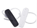 Black and white Mini V4.1 wireless Bluetooth earphones showing earpiece design.