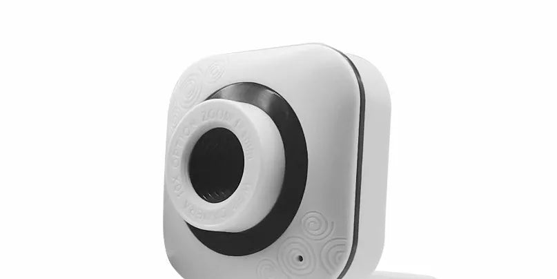 USB drive-free external camera with microphone, ABS plastic, shown in black or red, USB powered webcam