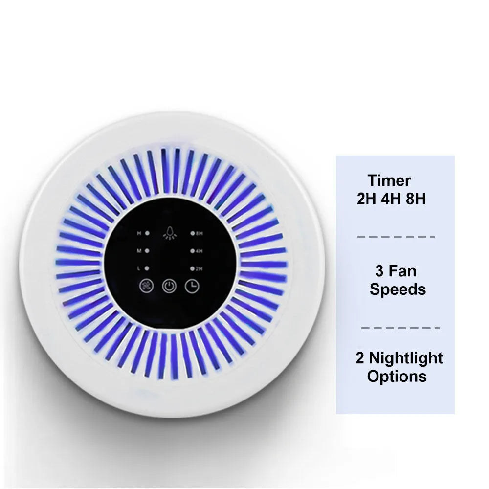 White household air purifier with HEPA filter for 15-20 square metre rooms