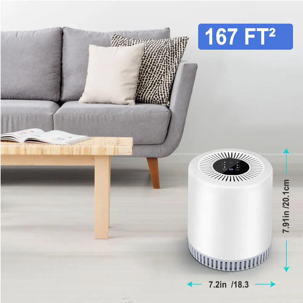 White household air purifier with HEPA filter for 15-20 square metre rooms
