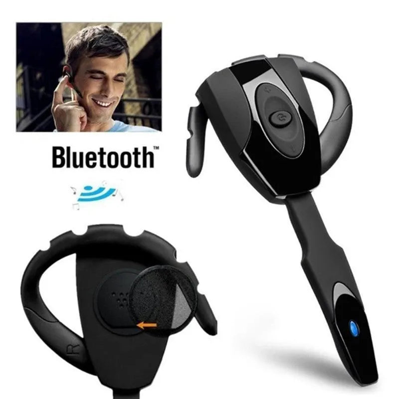 Single earpiece Bluetooth headset in hanging ear design with multiple colour options
