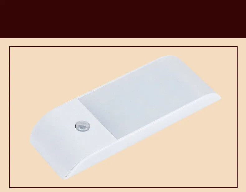 Human body infrared sensor night light with 12 LED bulbs and PVC housing for cabinet and corridor lighting