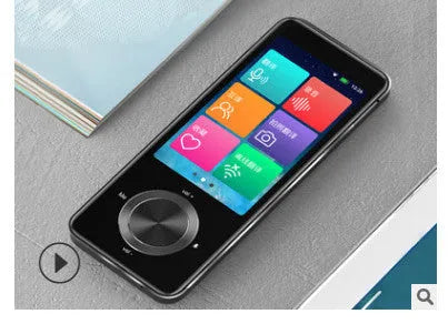 M9 WiFi translator device in gold or silver grey with speech recognition and photo translation functionality