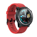Black IP68 waterproof Android smart watch with round dial and silicone wrist strap