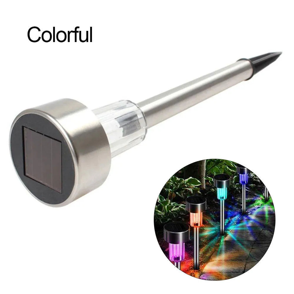 Stainless steel waterproof garden landscape light with LED illumination in pastoral style.