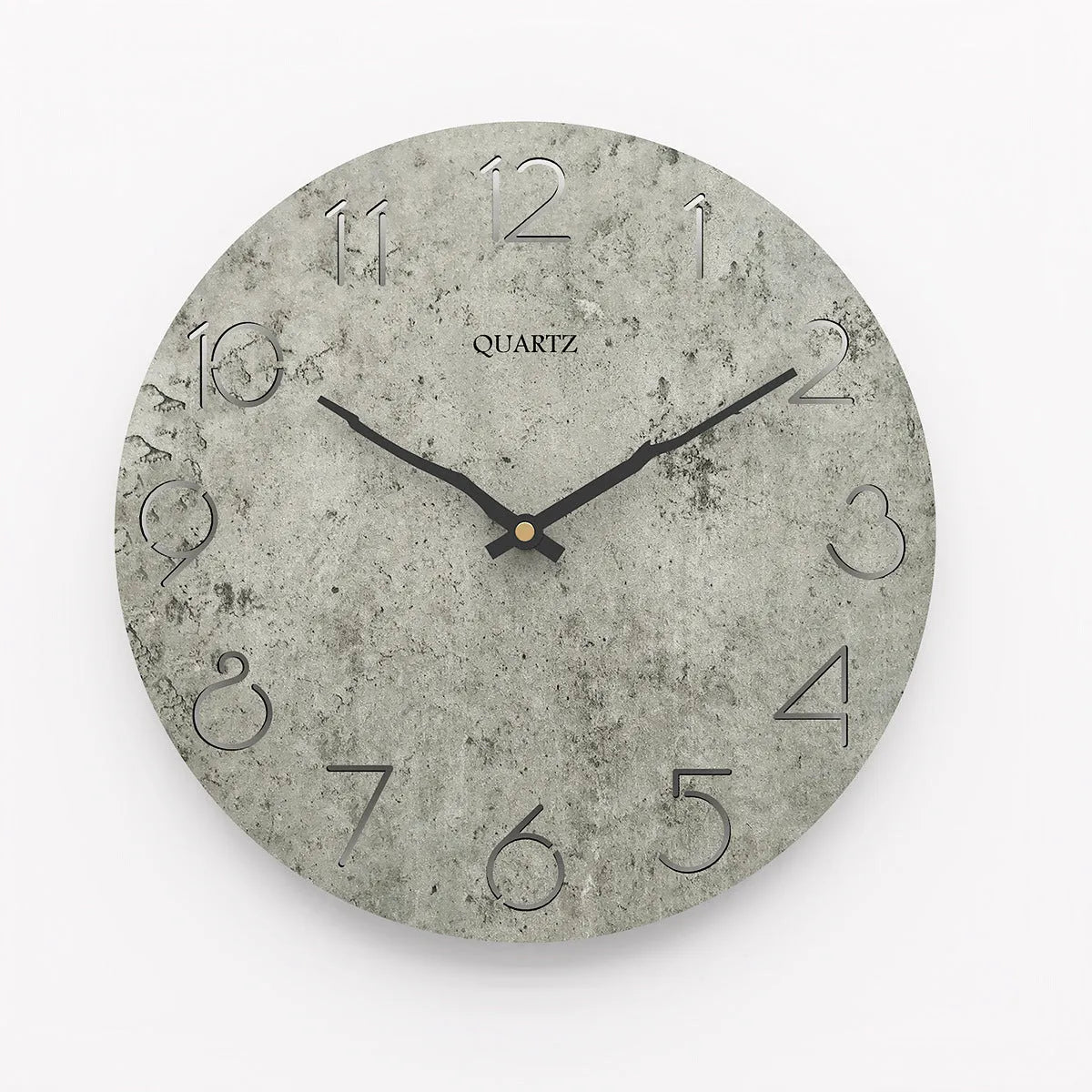 Grey single-sided modern wall clock in European style for living room household use