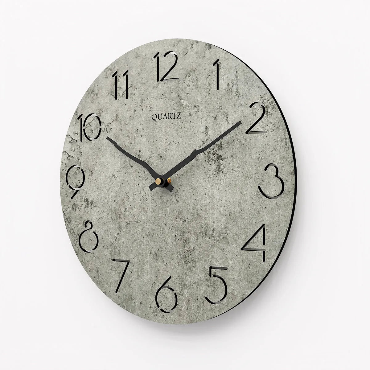 Grey single-sided modern wall clock in European style for living room household use