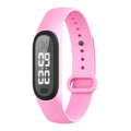 Ultrasonic electronic anti-mosquito watch bracelet in black, white, blue, and pink colours