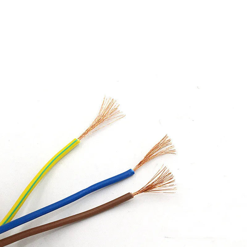 Black American standard three-prong power cord with 1.2 metre length and pure copper conductors