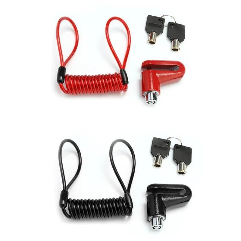 Metal disc brake lock with steel wire for Xiaomi M365 electric scooter in black