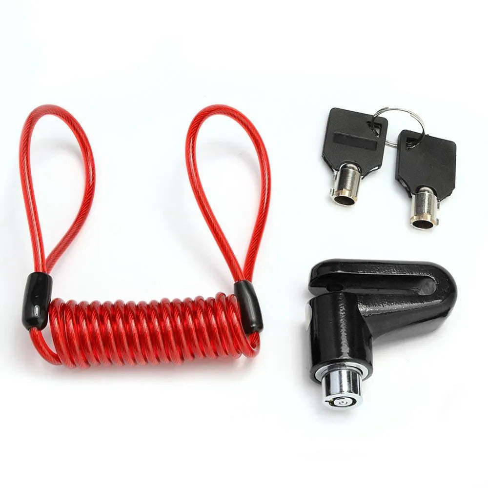 Metal disc brake lock with steel wire for Xiaomi M365 electric scooter in black