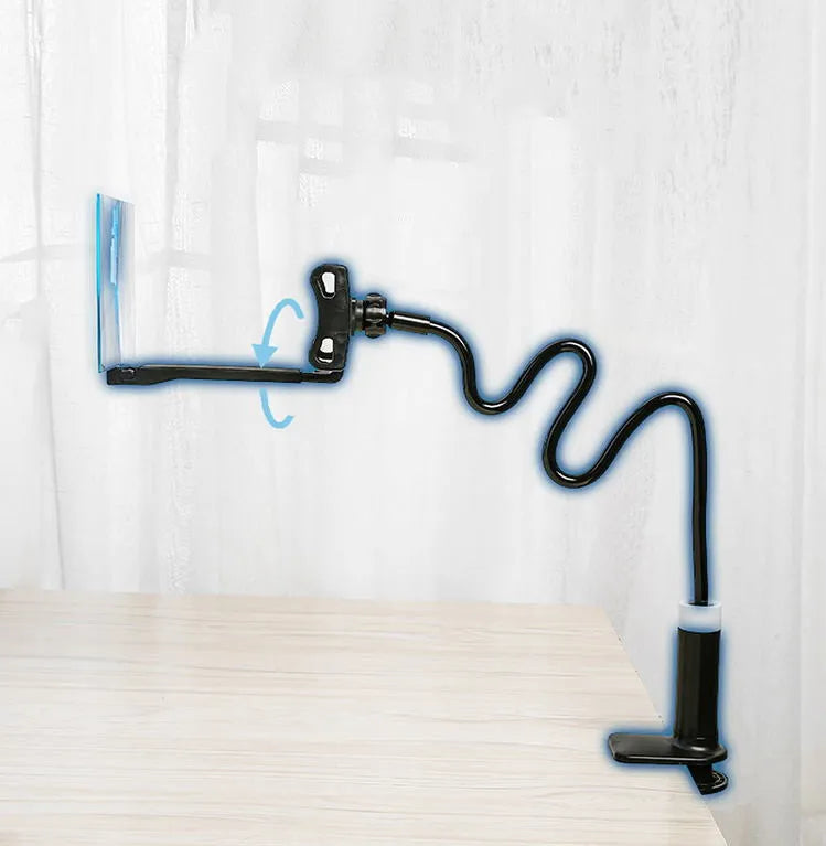 Black mobile phone screen amplifier with 12-inch acrylic blue lens and adjustable bracket