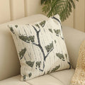 Yarn-dyed Jacquard cushion cover with detailed floral pattern in a 45x45cm square size.