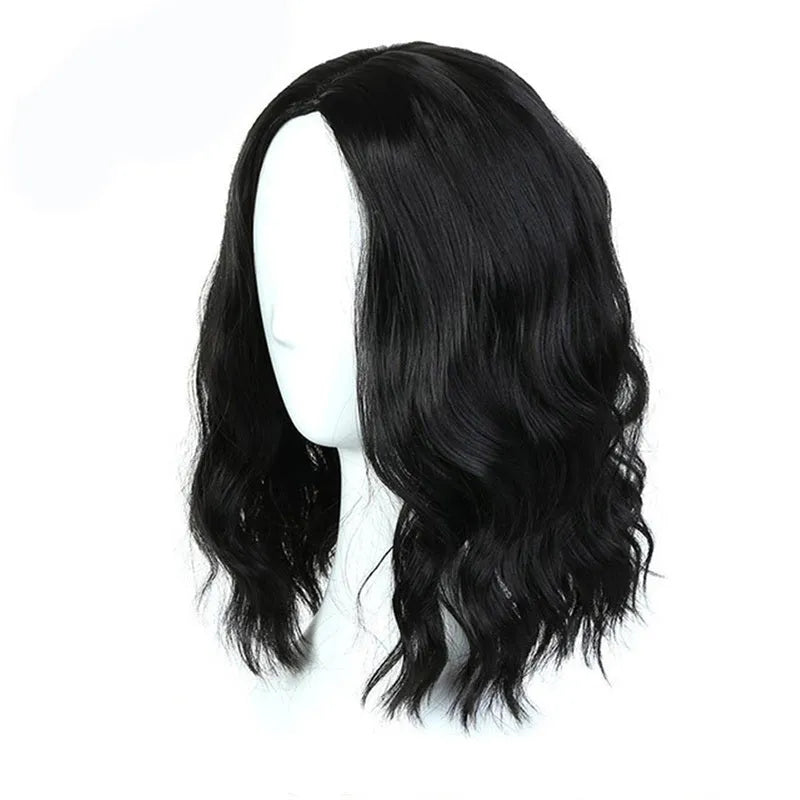 African short curly headgear wig in Black or Light Brown, adjustable elastic for 52-58 cm head circumference, matt high temperature wire.