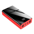 Large-capacity 40000mAh power bank with LCD display in Chinese red or black plastic shell