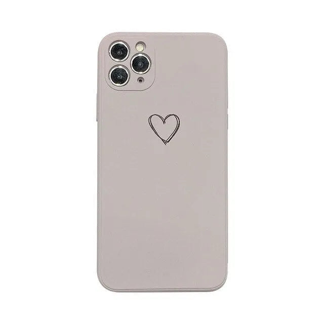 Silicone TPU phone case for Apple iPhone in solid colour options