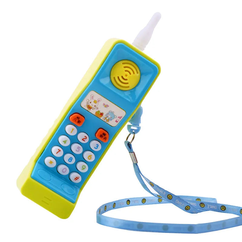 Children's educational toy with sound, light, and music features showing cartoon animal designs