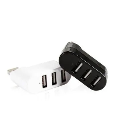 USB hub splitter with multi-interface design in black and white colour options for expanding USB connectivity