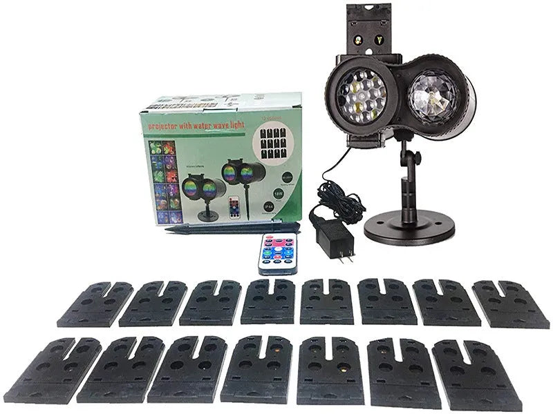 Outdoor waterproof double tube animated watermark light with IP65 rating and LED illumination