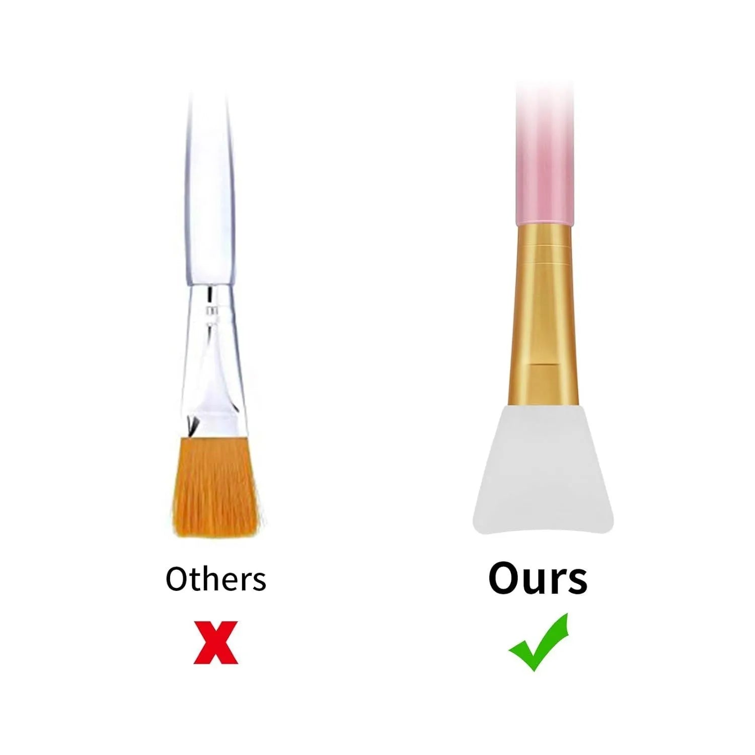 Reusable silicone spatula applicator for face and body masks in multiple colours