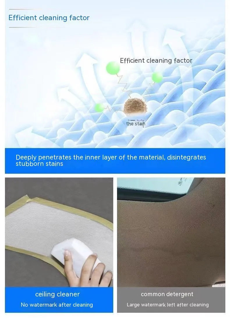 Interior ceiling foam cleaner bottle with herb essence for fabric roof stain removal