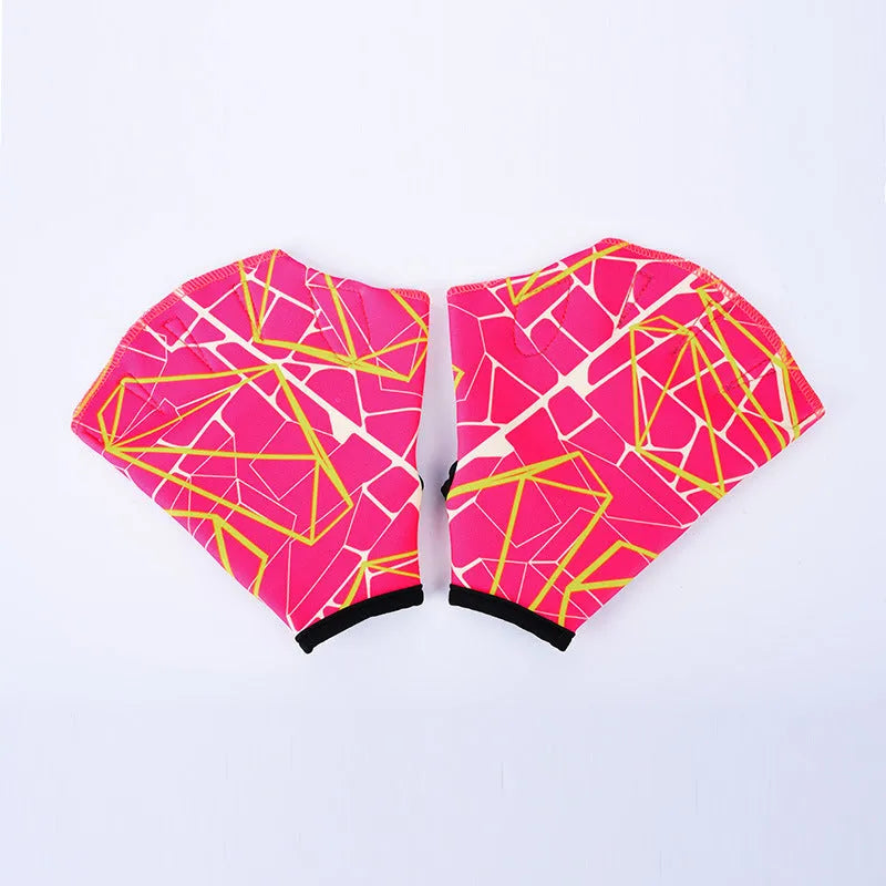 Duck feet webbed swimming gloves in multiple colour prints and sizes
