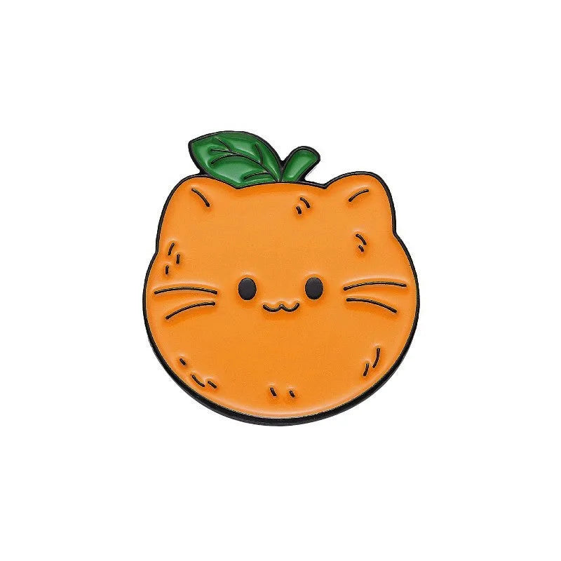 Colourful cartoon fruit metal brooch with European American style decorative design
