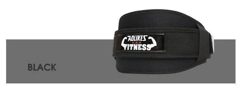 Nylon weightlifting waistband in black red yellow colours for adult fitness training