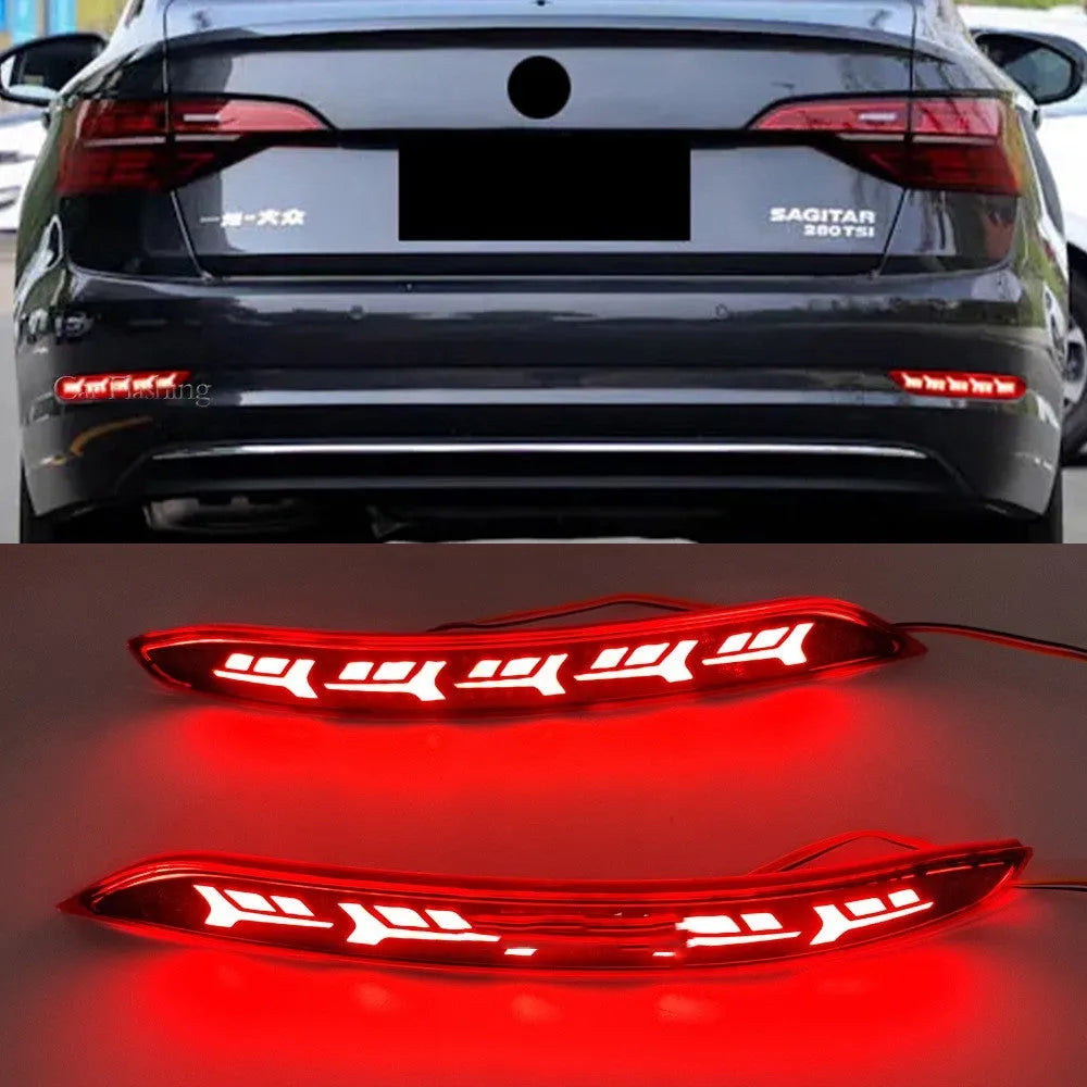 Volkswagen Sagitar rear LED bumper light with scan flowing water effect for 2019-2021 models.