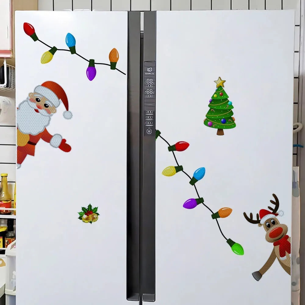 Christmas elk reflective magnetic car decoration sticker in RFM0256 thread colour