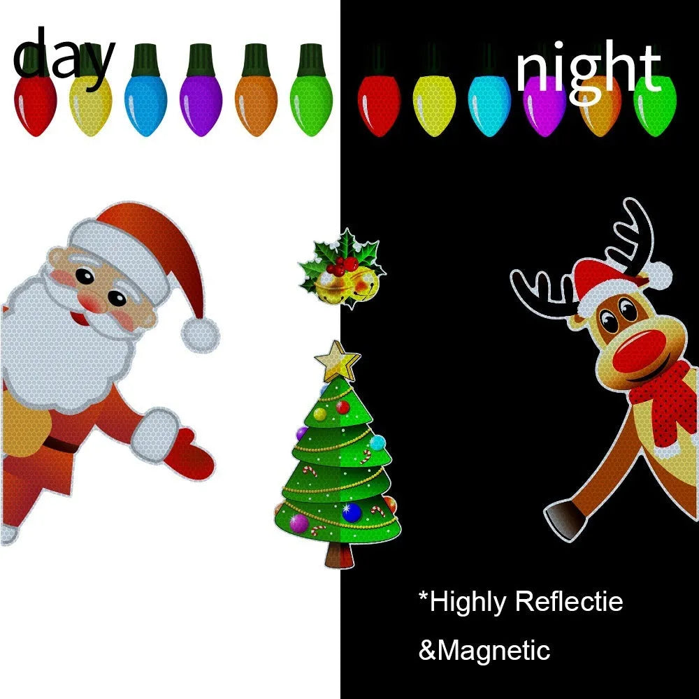 Christmas elk reflective magnetic car decoration sticker in RFM0256 thread colour