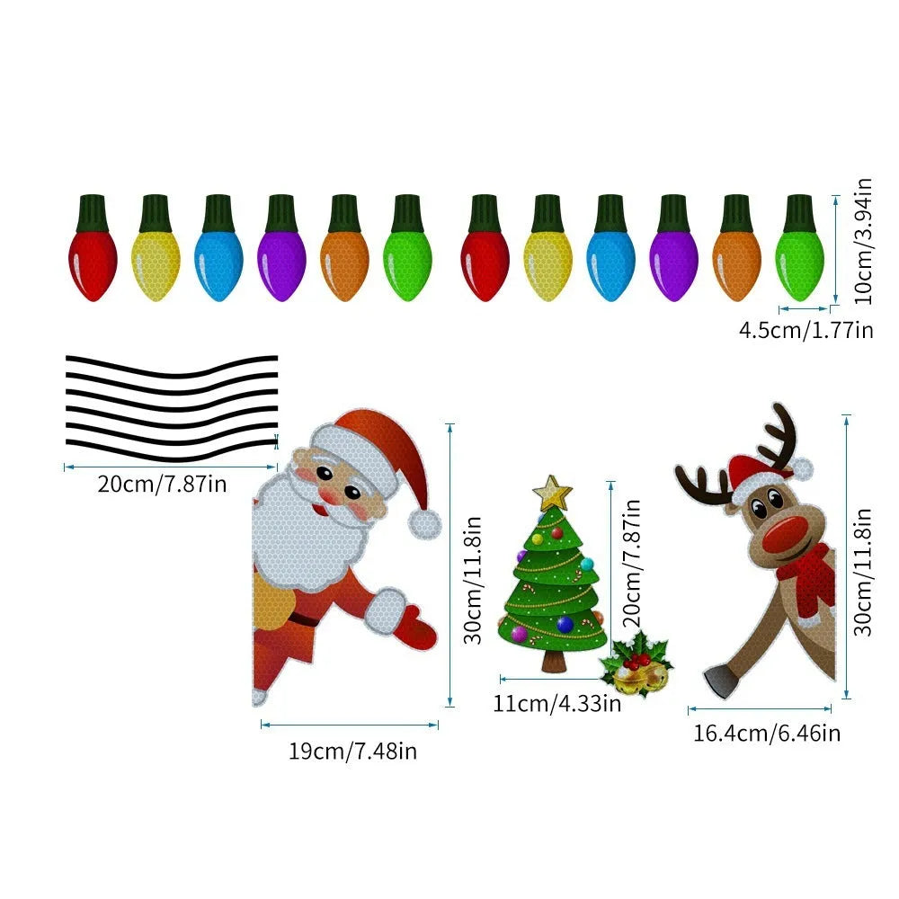 Christmas elk reflective magnetic car decoration sticker in RFM0256 thread colour