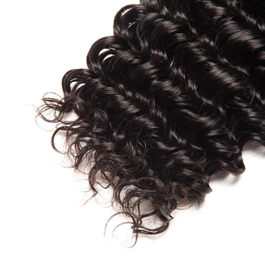 Real hair curly wig in medium long length, available from 8 to 28 inches