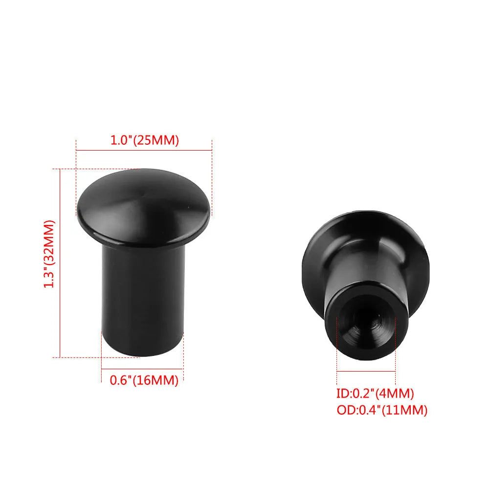 Aluminium alloy handbrake cap in gold, silver, black, blue, and red colour options