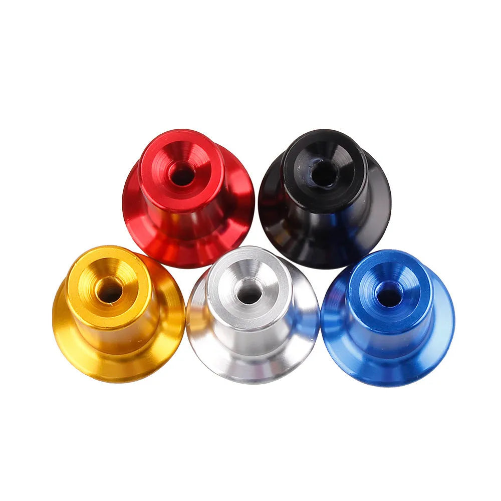 Aluminium alloy handbrake cap in gold, silver, black, blue, and red colour options