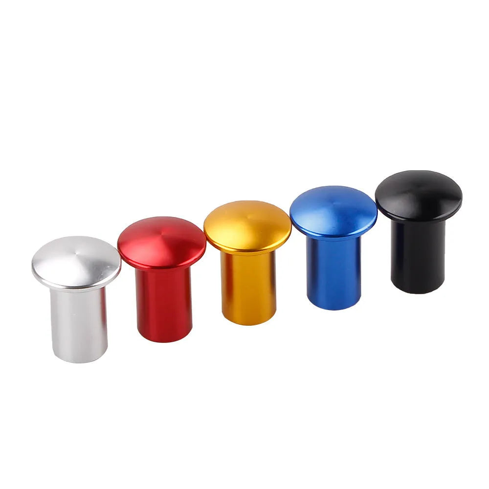 Aluminium alloy handbrake cap in gold, silver, black, blue, and red colour options